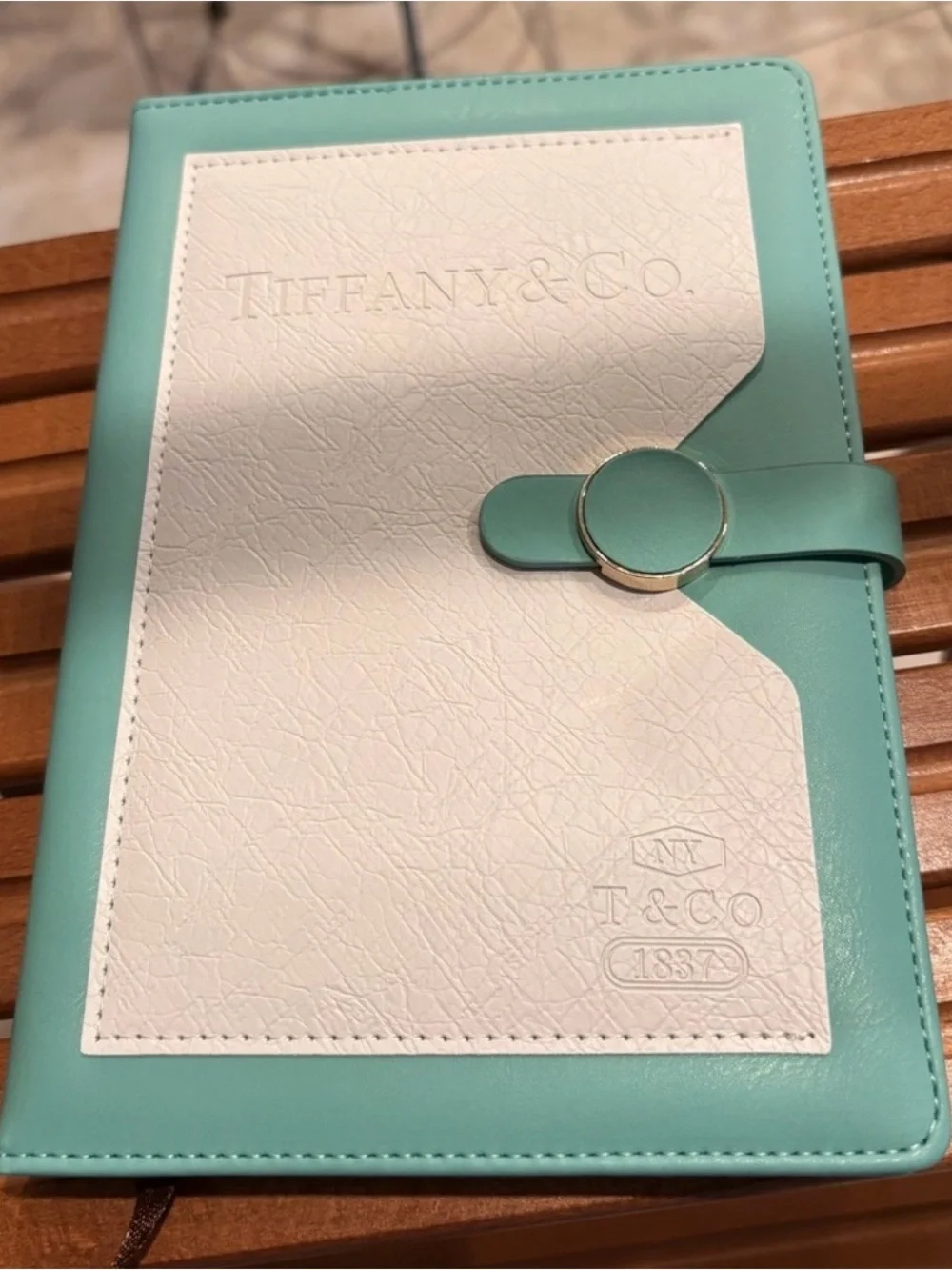 Tiffany & Co. Aqua Leather Journal with Notebook